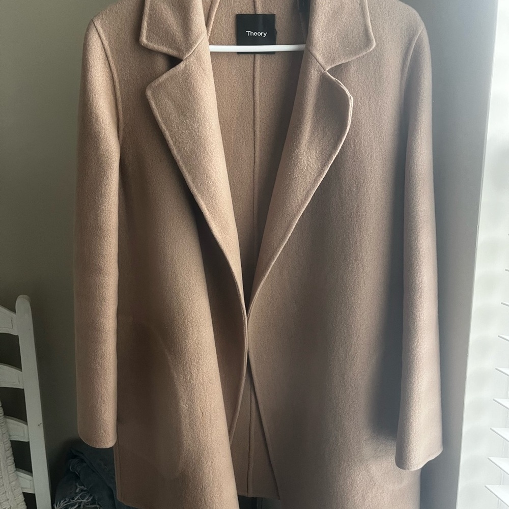 Theory Clairene Wool and Cashmere Trench Coat